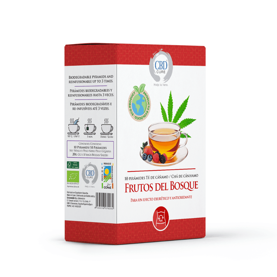 Frutos del Bosque · Infusión ecológica de cannabis CBD Cure · Sabor afrutado